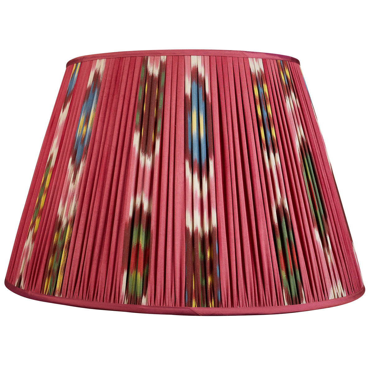 20 Inch Magenta cotton and silk Ikat lampshade