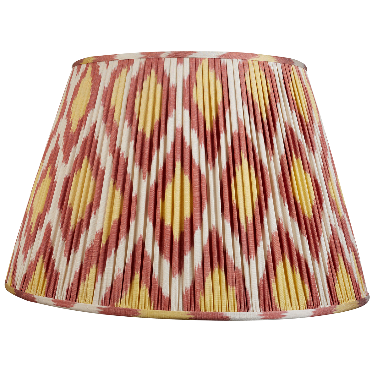 16 Inch Burgundy and yellow Ikat Lampshade