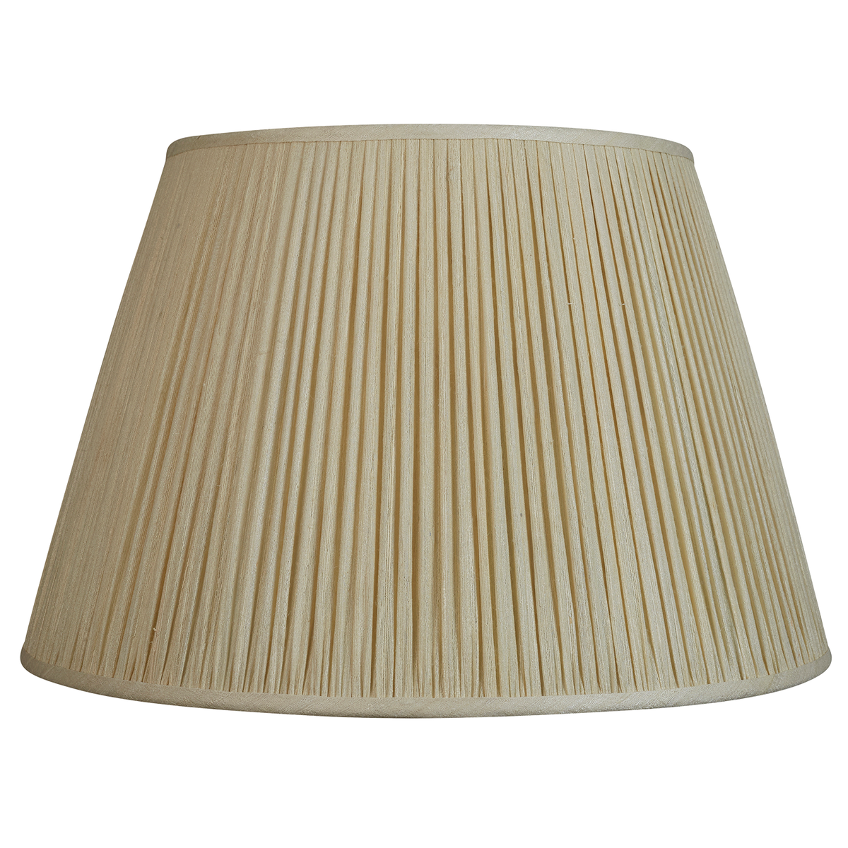 20 inch Gathered Ivory Mulberry silk lampshade