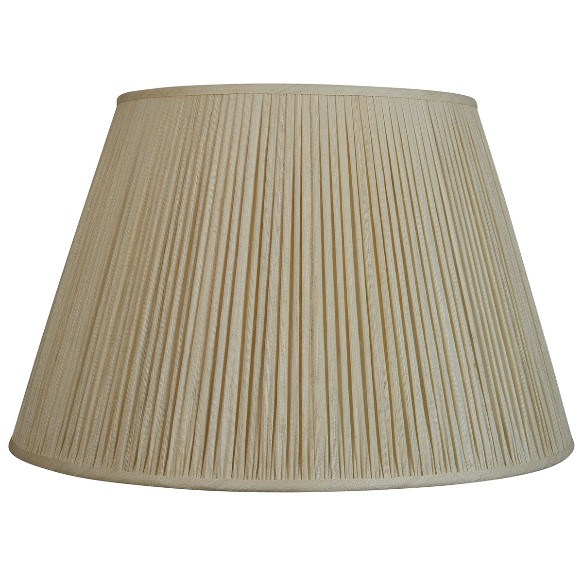 22 Inch Gathered Ivory Mulberry silk lampshade