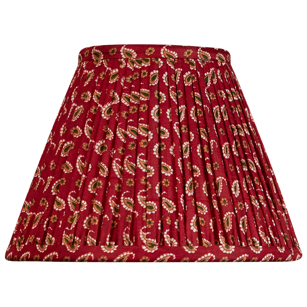 8 inch Magenta paisley design French drum silk sari lampshade