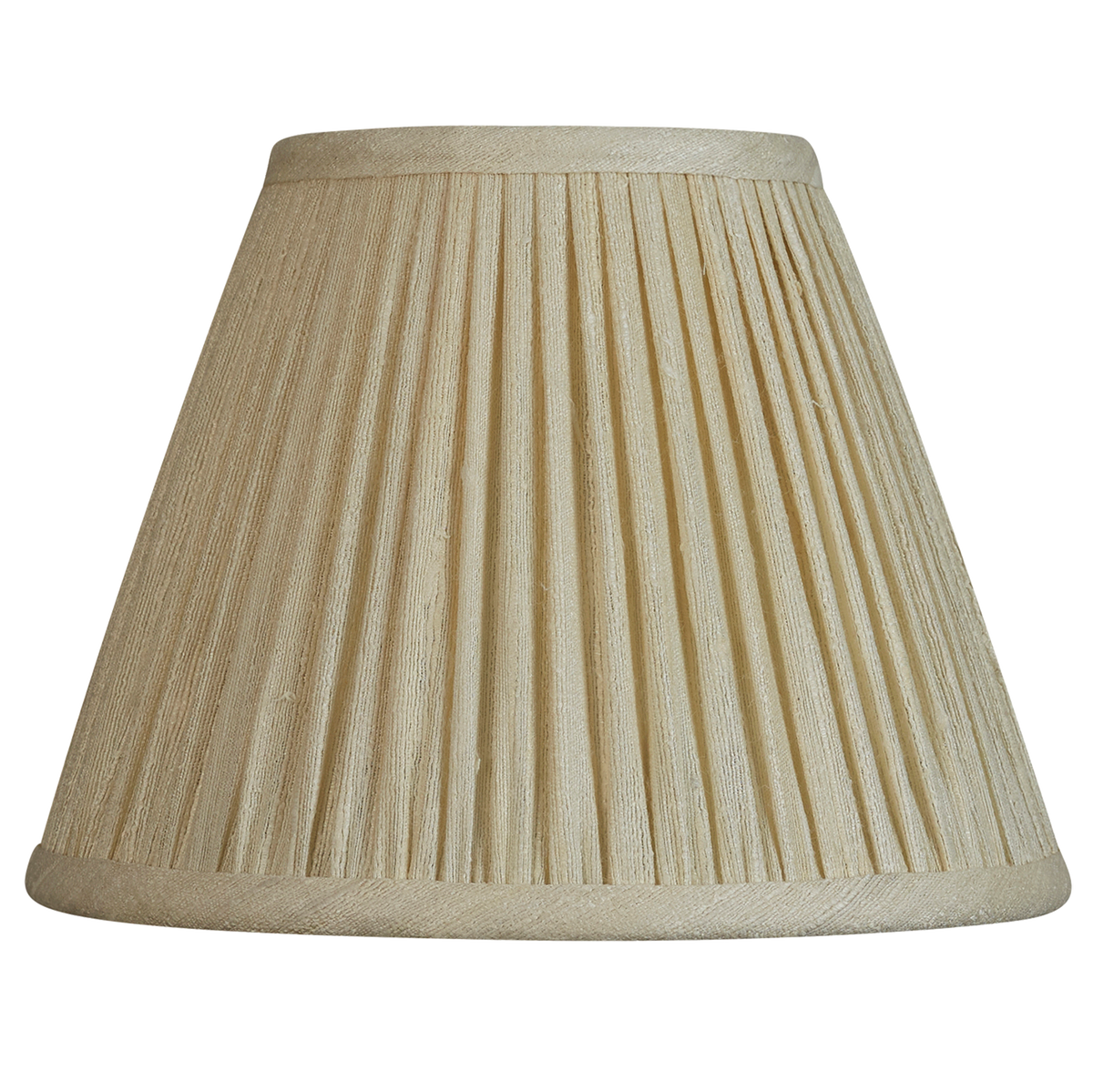 8 inch Gathered Ivory Mulberry silk French drum lampshade
