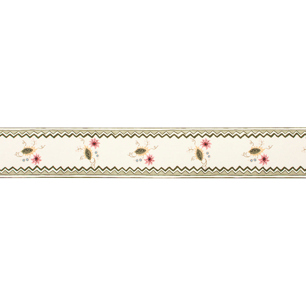 Floral Sprig Border WP | SG - Moss