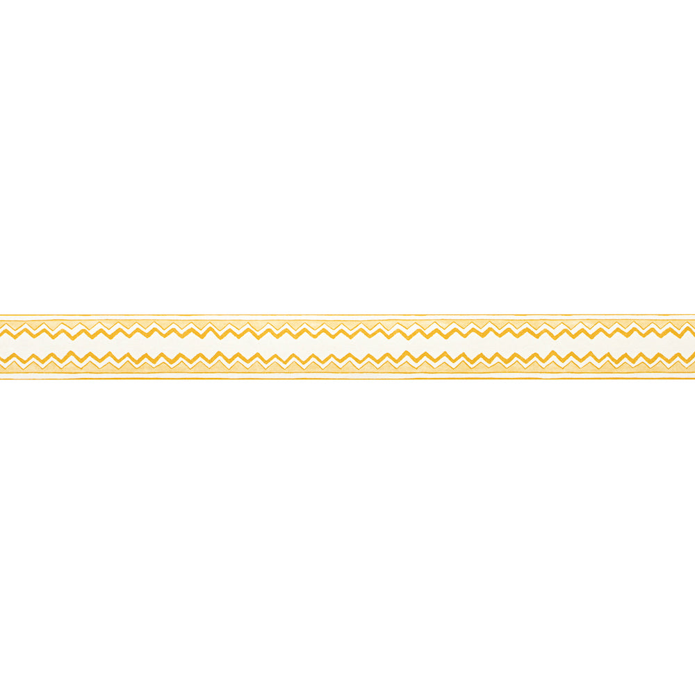 Zig Zag Stripe Border WP | SG - Mustard