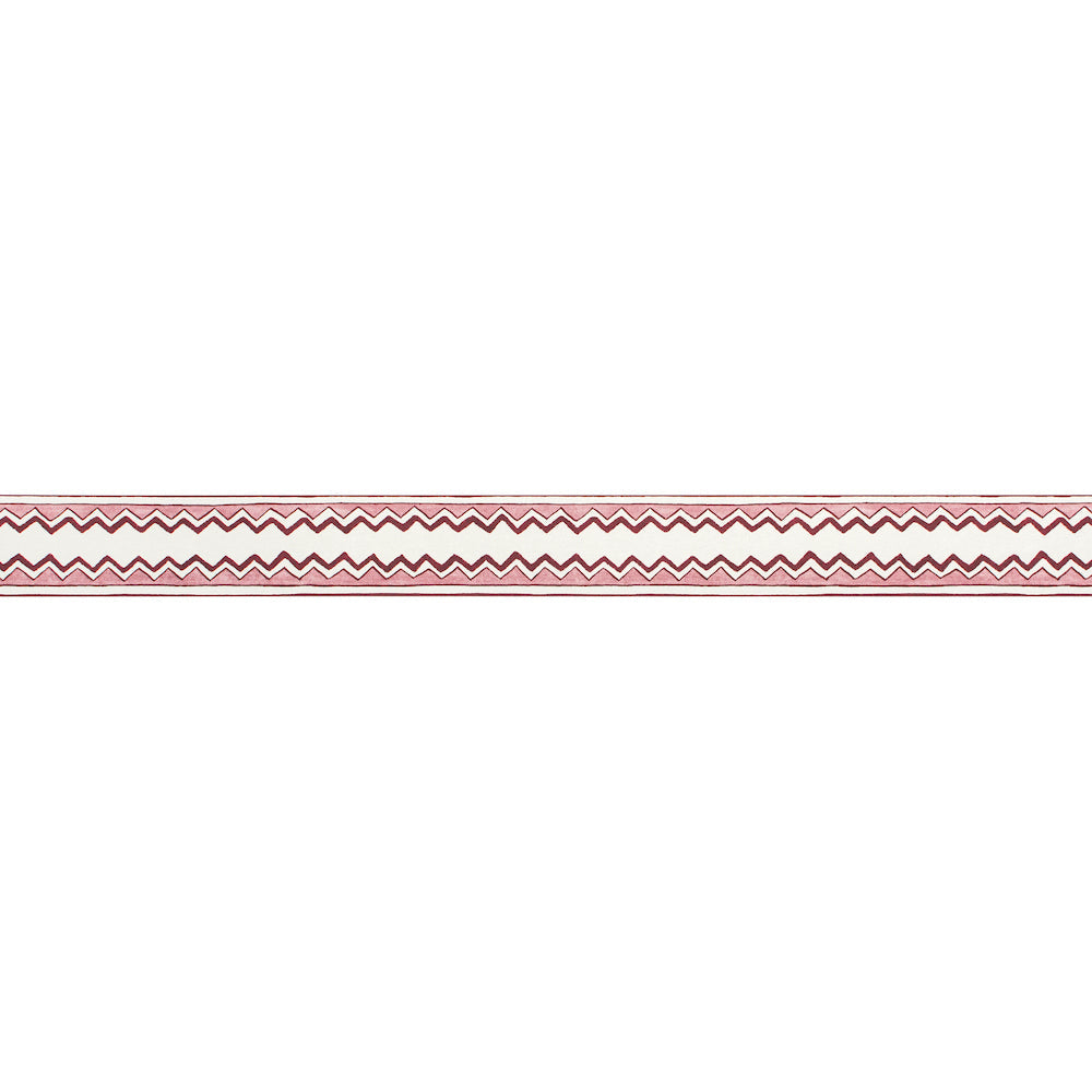 Zig Zag Stripe Border WP | SG - Raspberry