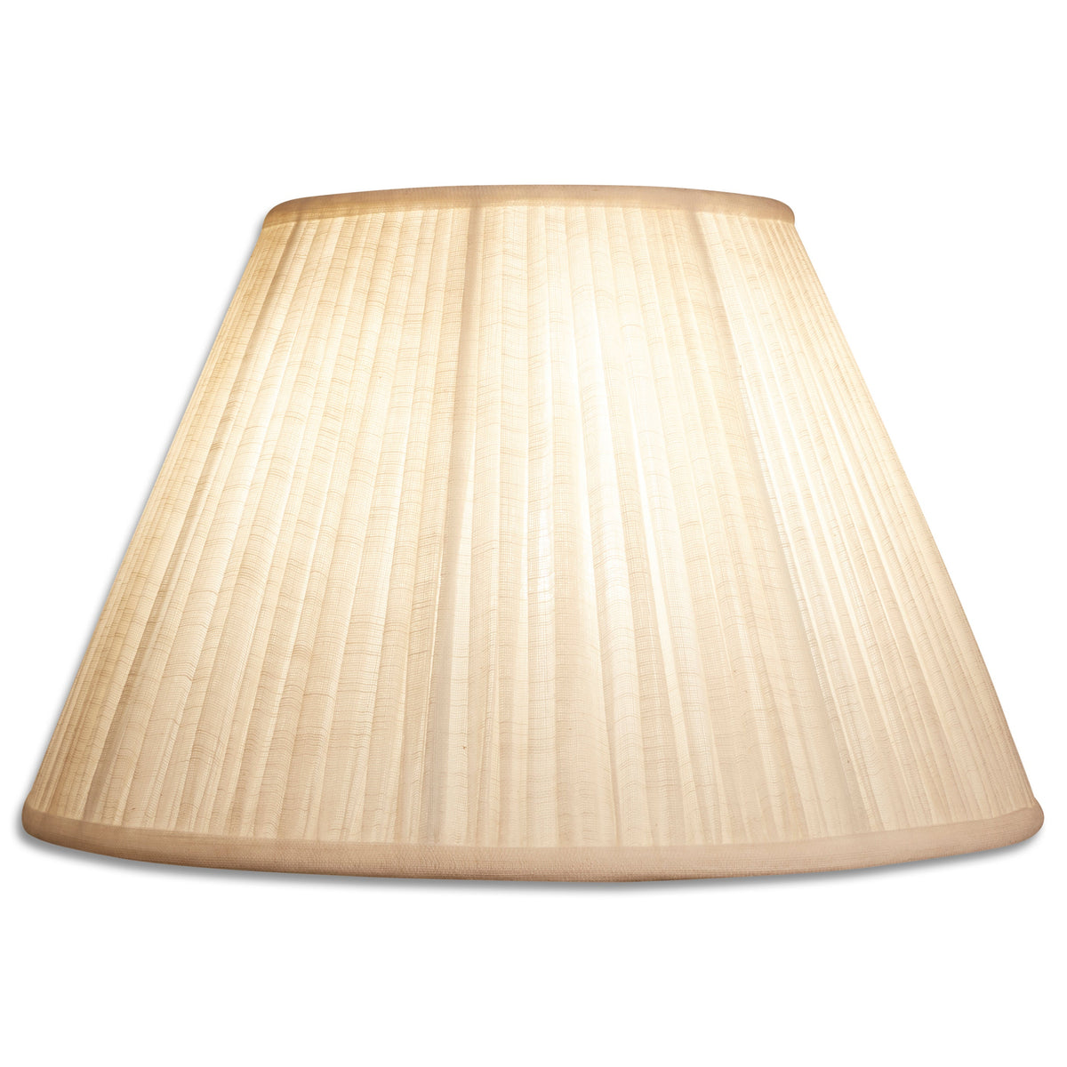 14 inch Cream cotton French drum gathered lampshade