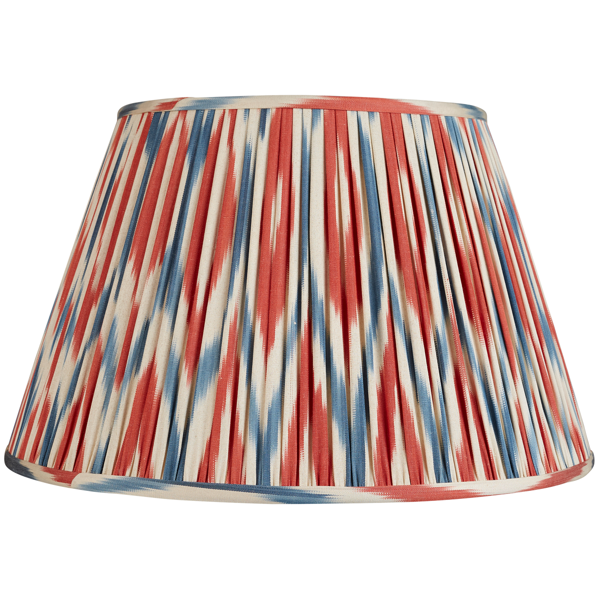 16 Inch Classic red and blue diamond design silk and cotton ikat lampshade