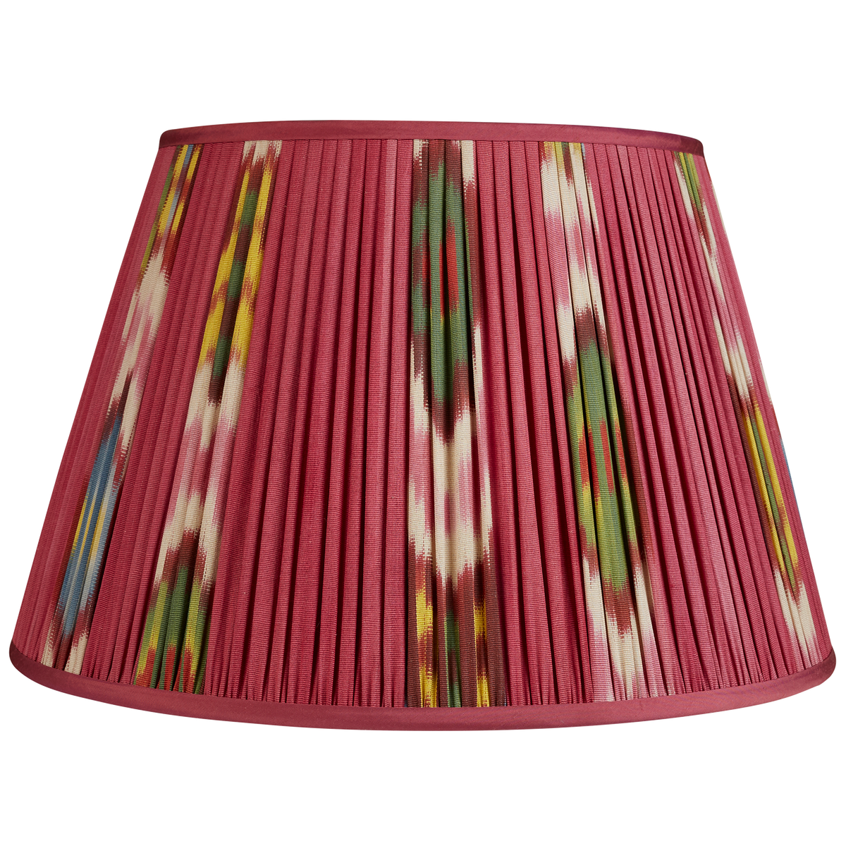 16 Inch Magenta silk and cotton Ikat lampshade