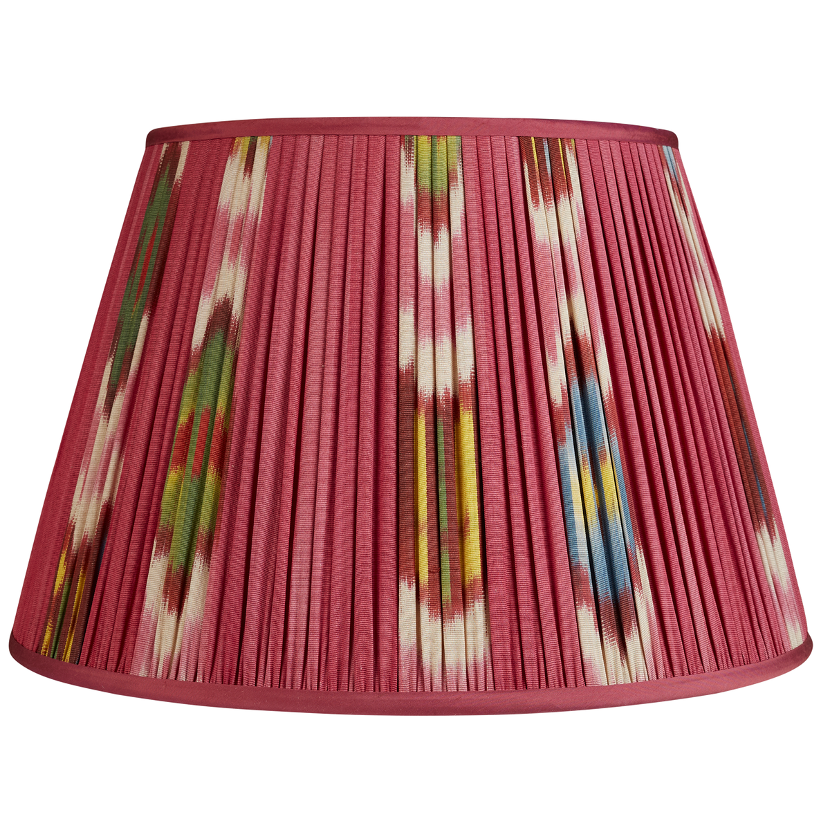 16 Inch Magenta silk and cotton Ikat lampshade