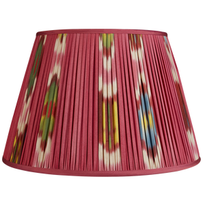 16 Inch Magenta silk and cotton Ikat lampshade