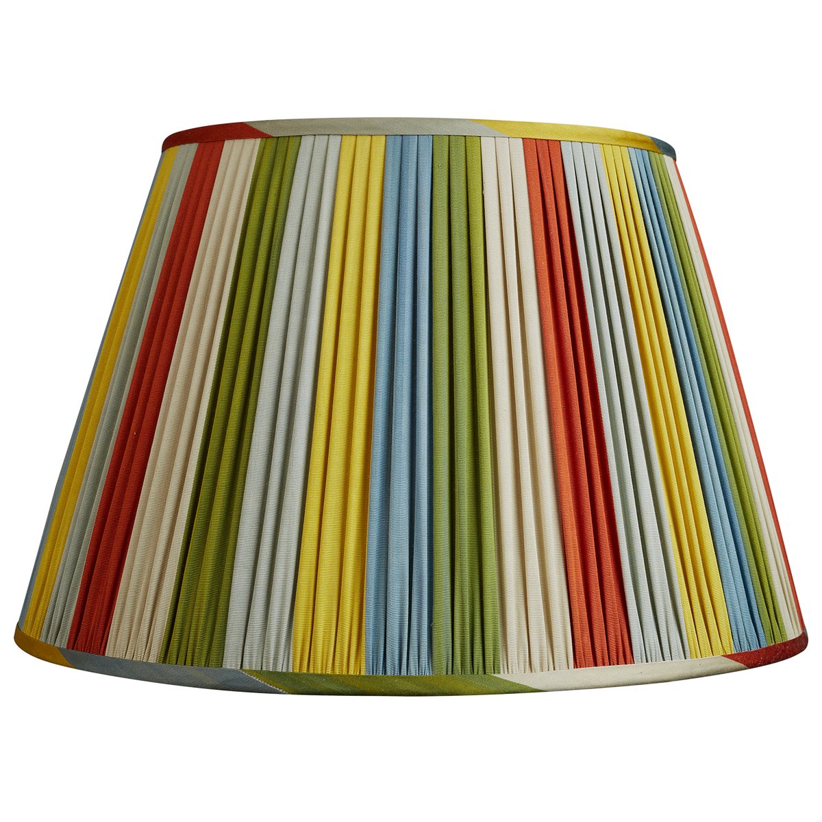 17 inch Harlequin stripe cotton and silk Ikat lampshade