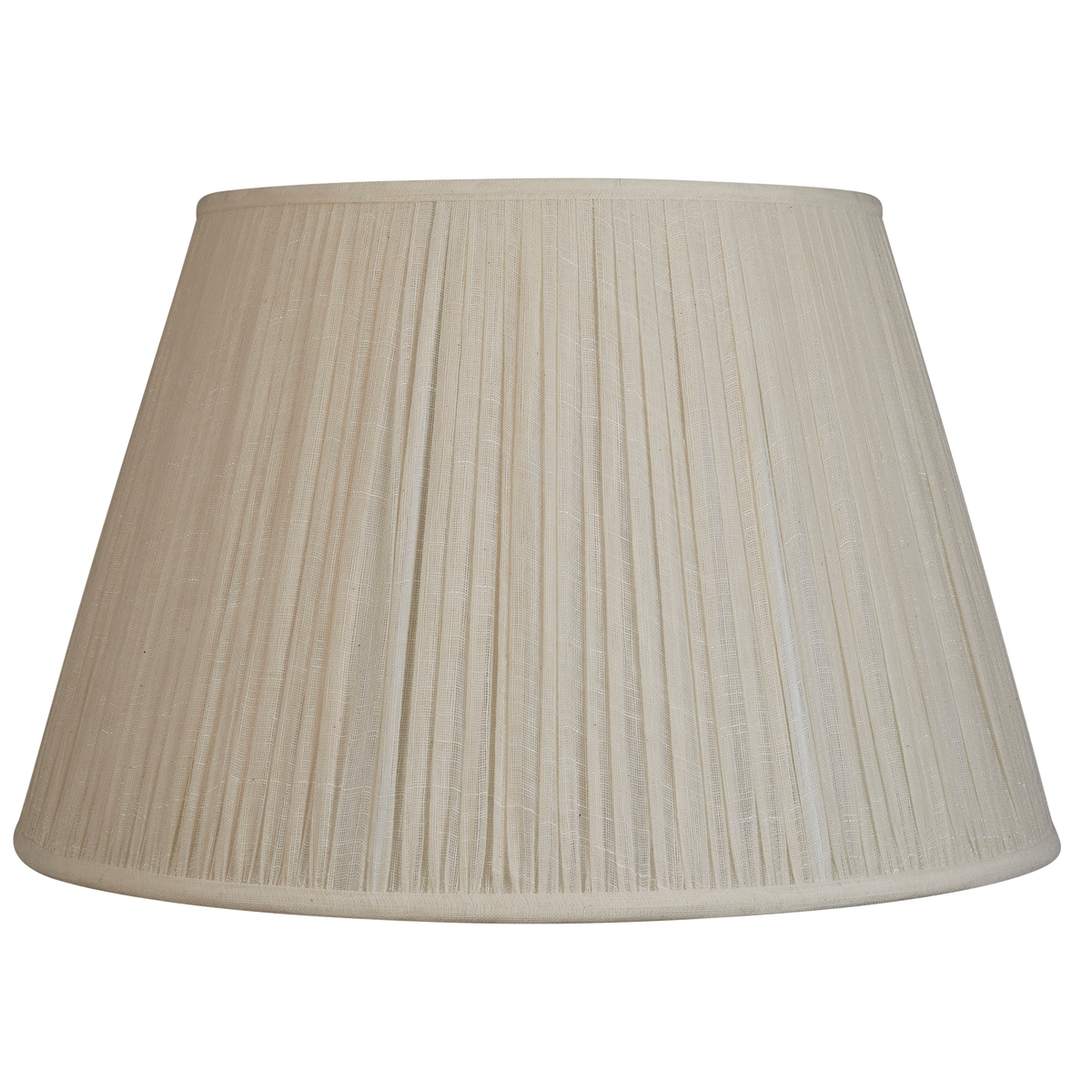 17 inch Gathered cream cotton lampshade
