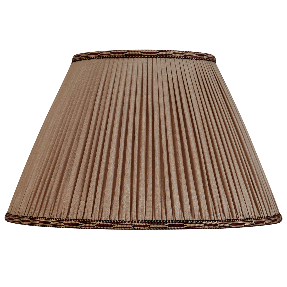 14 inch Mink Tussar Silk with Burgundy Trim
