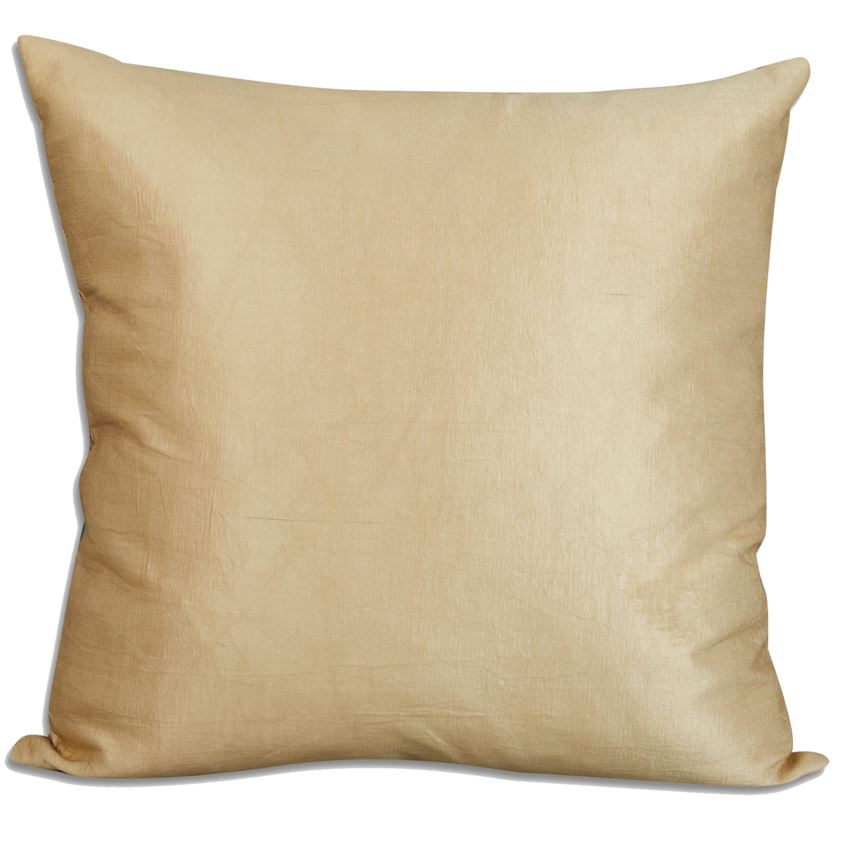 Red floral and seed pod embroidered, square silk suzani cushion - pillow