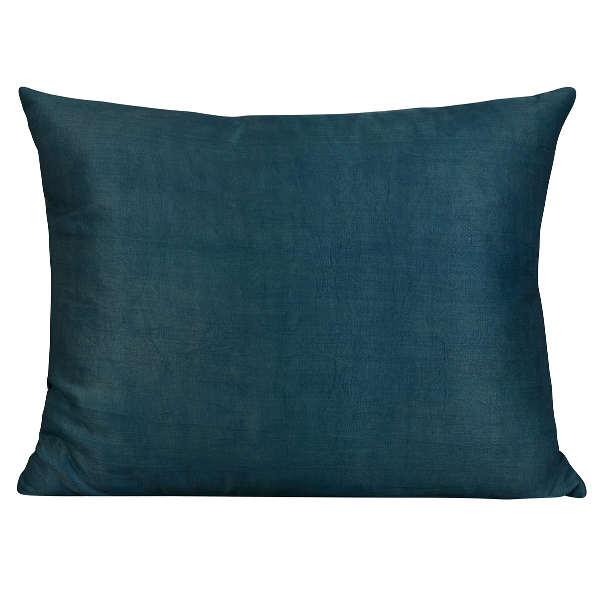 Rectangular silk suzani embroidered cushion- pillow with double carnation design