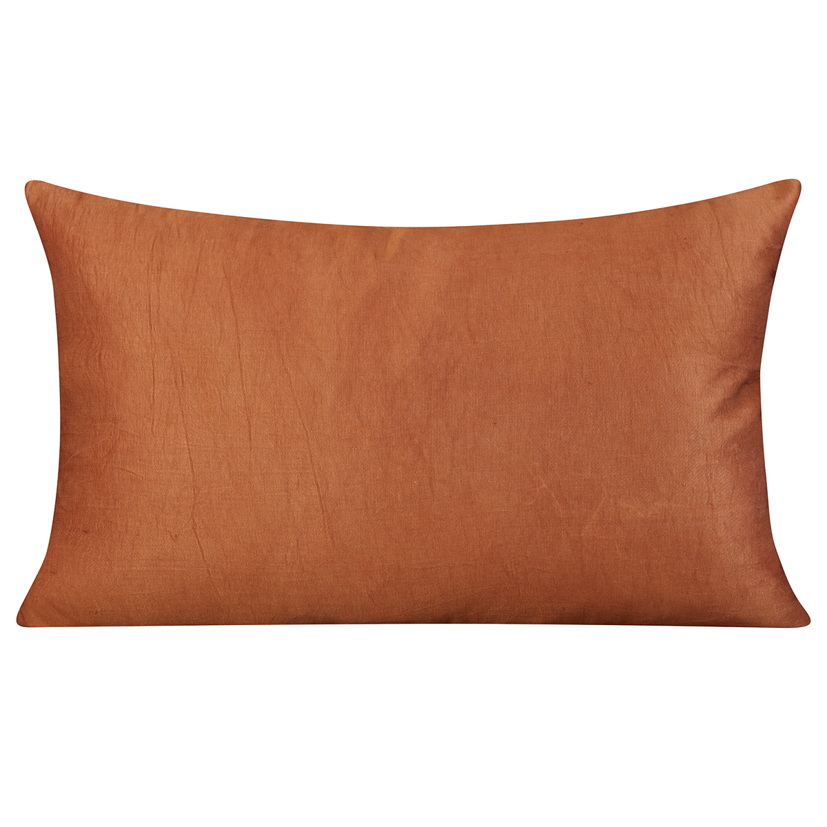 Large rectangular silk suzani cushion with scallop border and central floral design with pink silk back