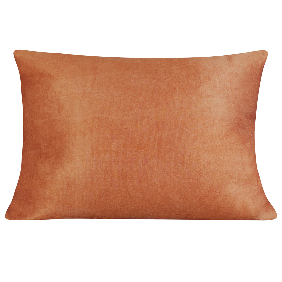 Rectangular orange paisley design suzani on dark blue ground with pink silk back