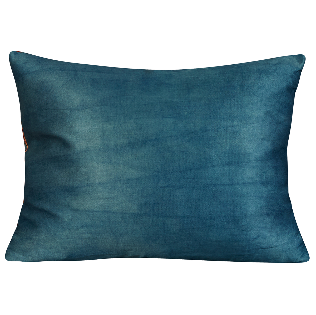 Rectangular Blue and red blue foliate design suzani on pink ground