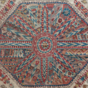 Rectangular silk Suzani hanging, Uzbekistan circa 2020