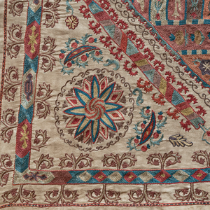 Rectangular silk Suzani hanging, Uzbekistan circa 2020