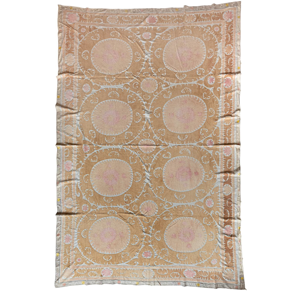 Rectangular cotton Suzani hanging/bedspread, Uzbekistan circa 2000