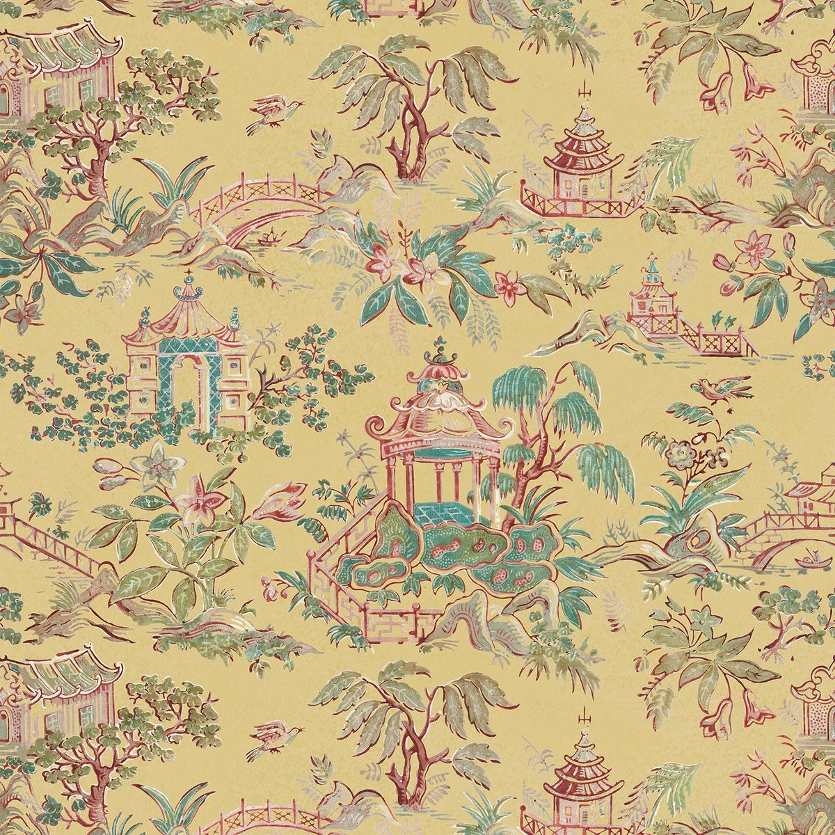 Pagoda Garden WP | TEY - Yellow Silk