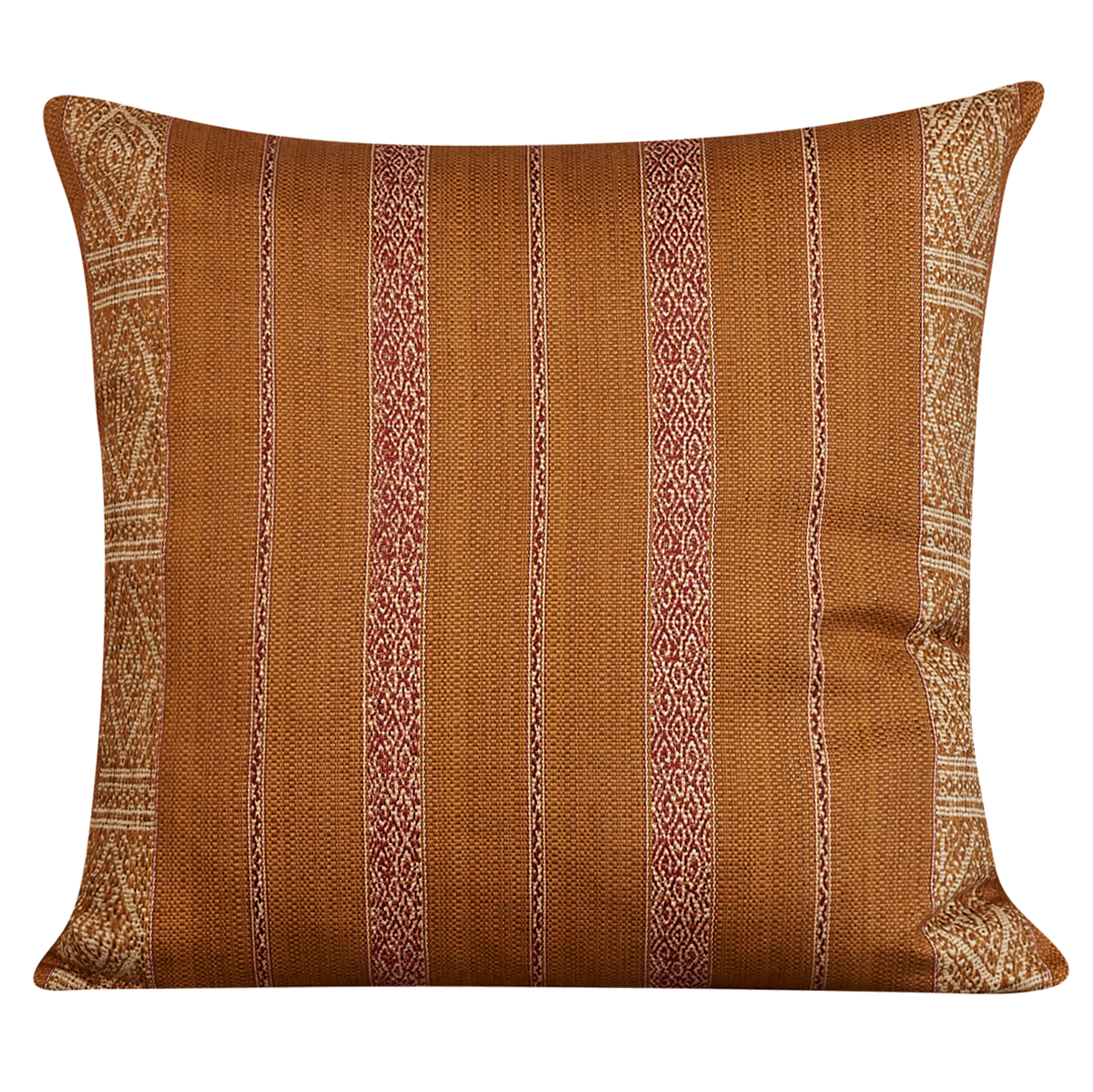 Square Timor woven cushion - Cognac