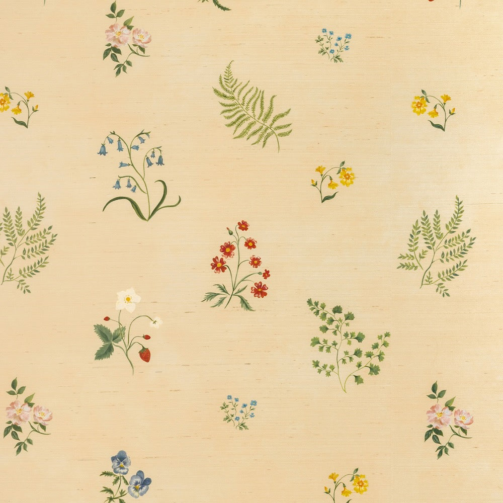 Herbarium Wildflower Grasscloth | TN - Blush
