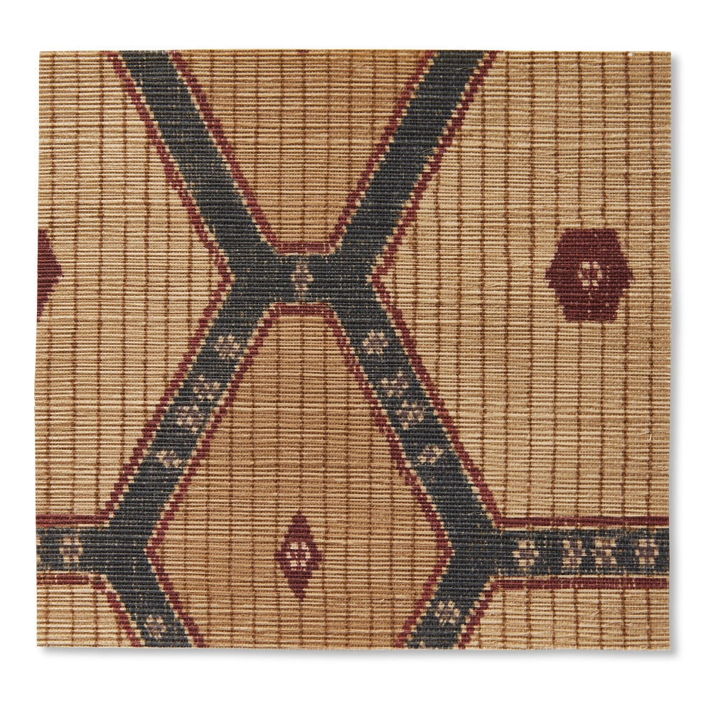 Tuareg Grasscloth | PDT - Midnight/Red