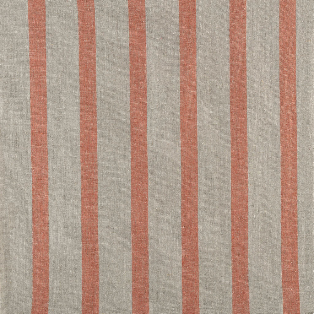 Bold Stripe Linen | VOL - Terracotta/ Natural