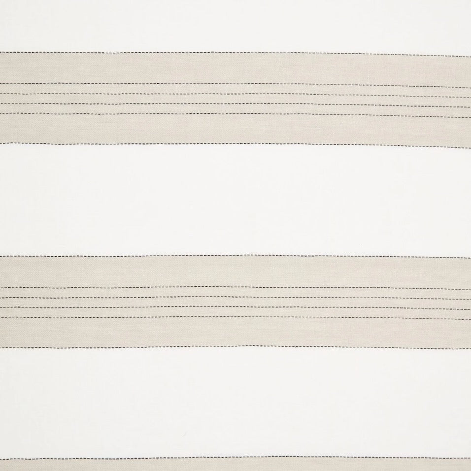 Broad Stripe Linen (Horizontal stripes)  | VOL - Natural/ White