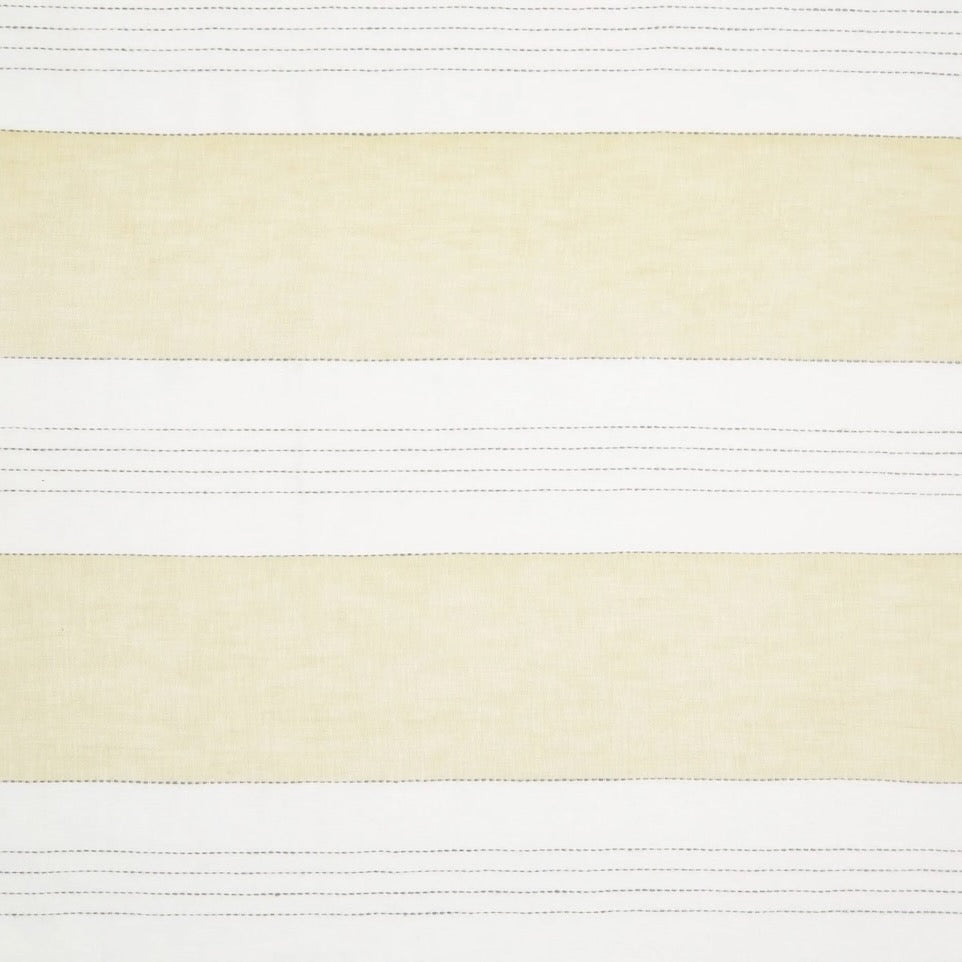 Broad Stripe Linen (Horizontal stripes)  | VOL - Primrose/ White