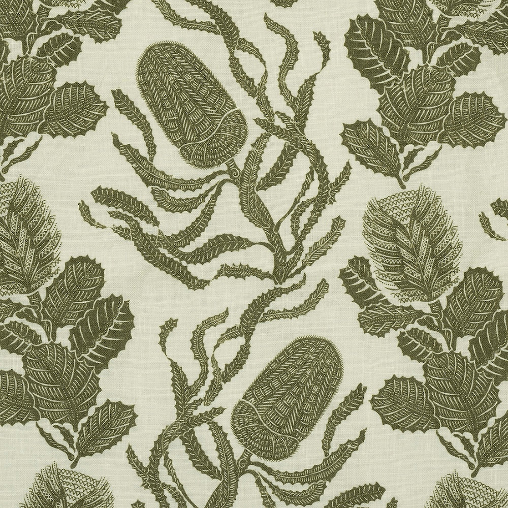 Cape Botanical Linen | VOL - Botanical Green/Oyster