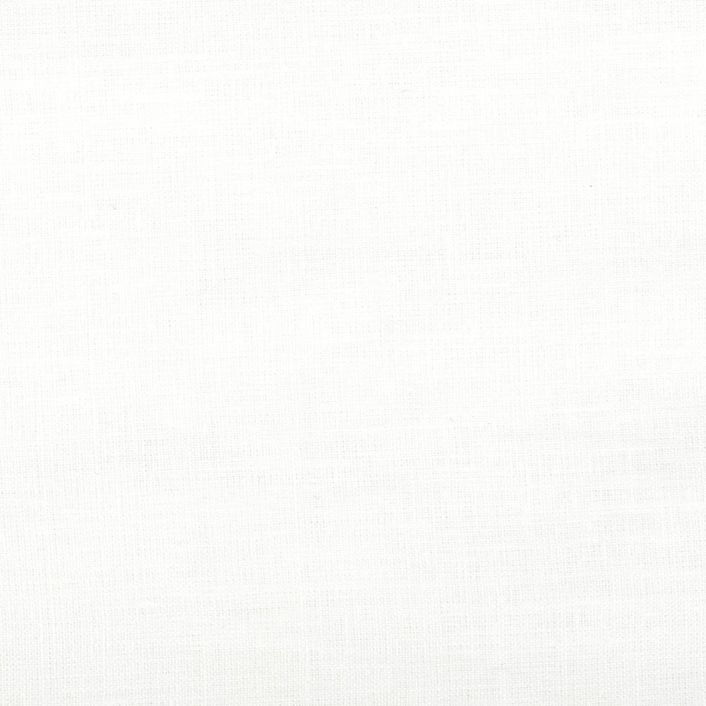 Drawn Thread Linen Complimentary Plain Fabric | VOL - Ivory White