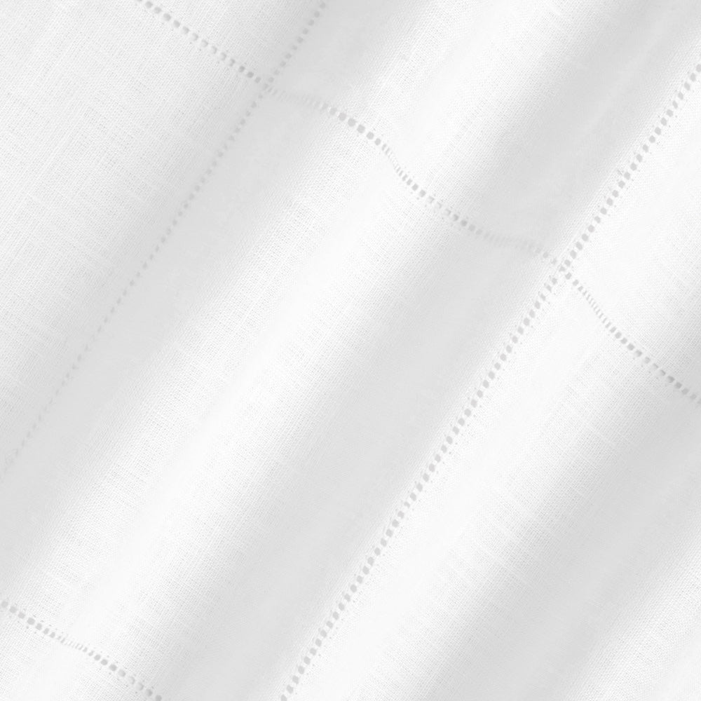Drawn Thread - Hemstitch Check | VOL - Ivory White
