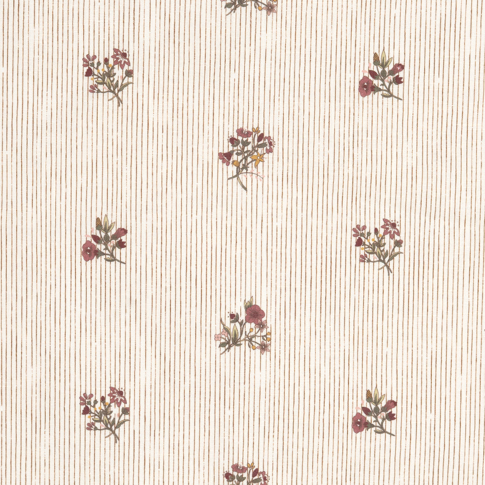 Flax & Field Posy Pinstripe | VOL - Scarlet/Oyster