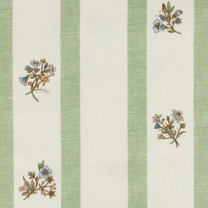 Flax and Field Posy Stripe Linen | VOL