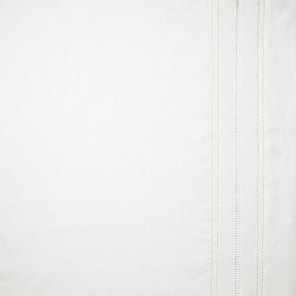 Drawn Thread Ladder & Hem Stitch Edge | VOL - Ivory White