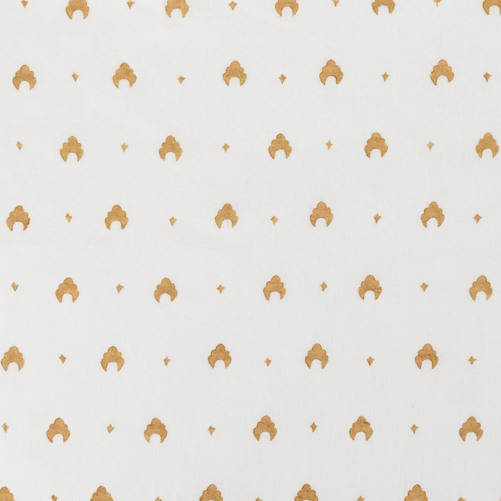 Kokoshnik Printed Voile Linen | VOL - Old Gold/Oyster