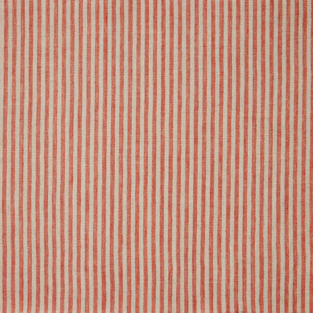 Narrow Stripe Linen | VOL - Terracotta/ Natural