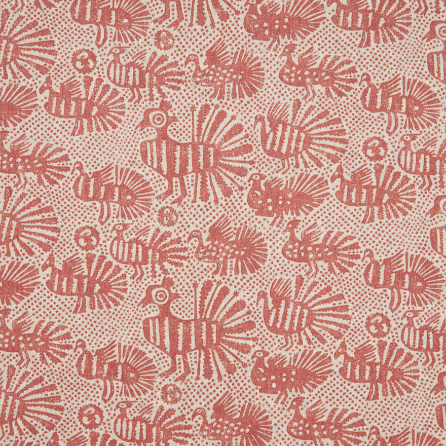 Sirin Printed Linen | VOL - Terracotta/ Natural