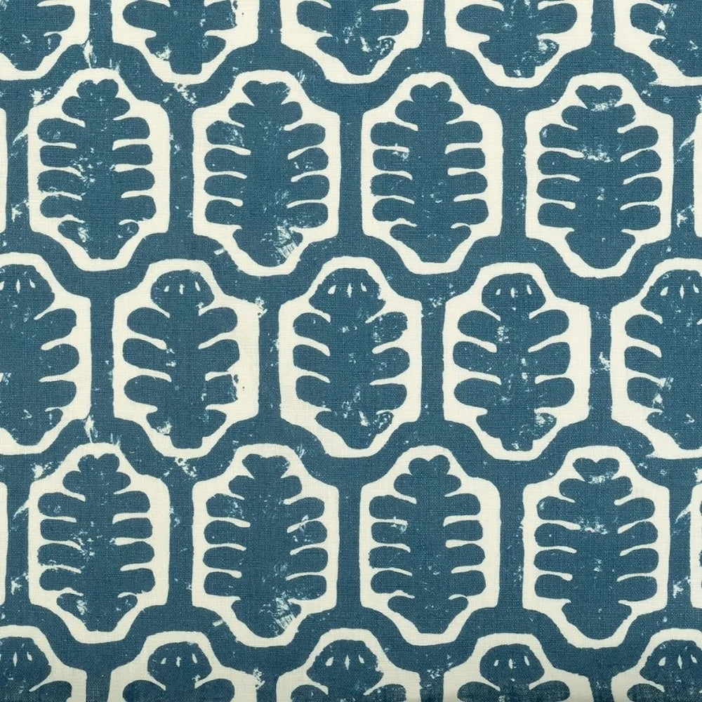 Adinkra Linen | VOL - Prussian Blue/Oyster