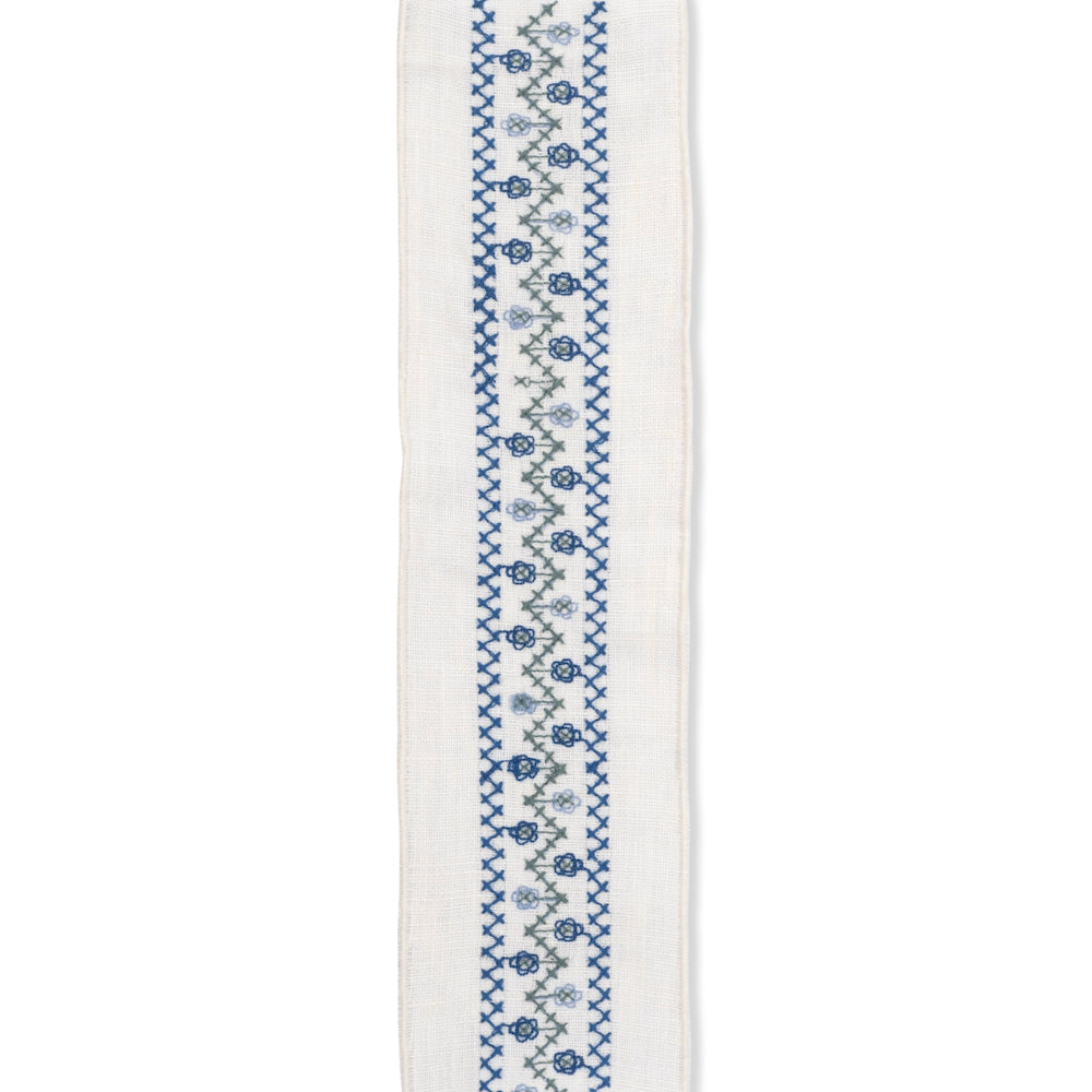 Natalia Trellis Cross Stitch Braid Trim | VOL Cornflower
