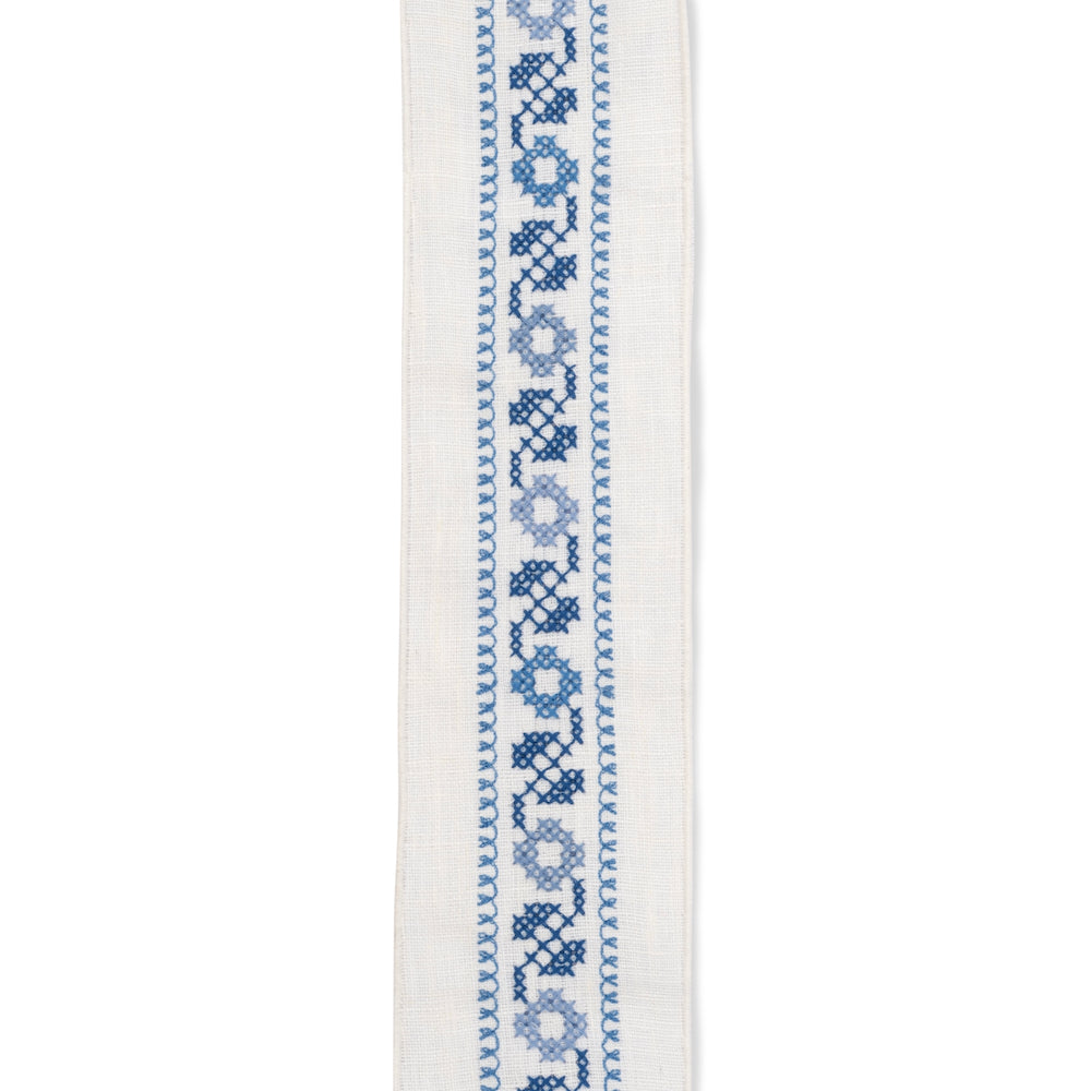 Natalia Vine Cross Stitch Braid Trim | VOL Cornflower