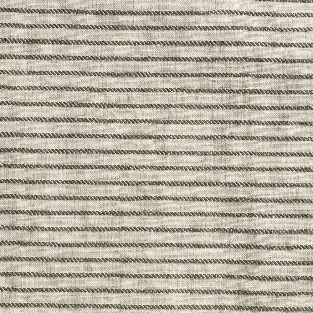 Textured Stripe Linen (Horizontal stripes) | VOL - Charcoal/ Natural
