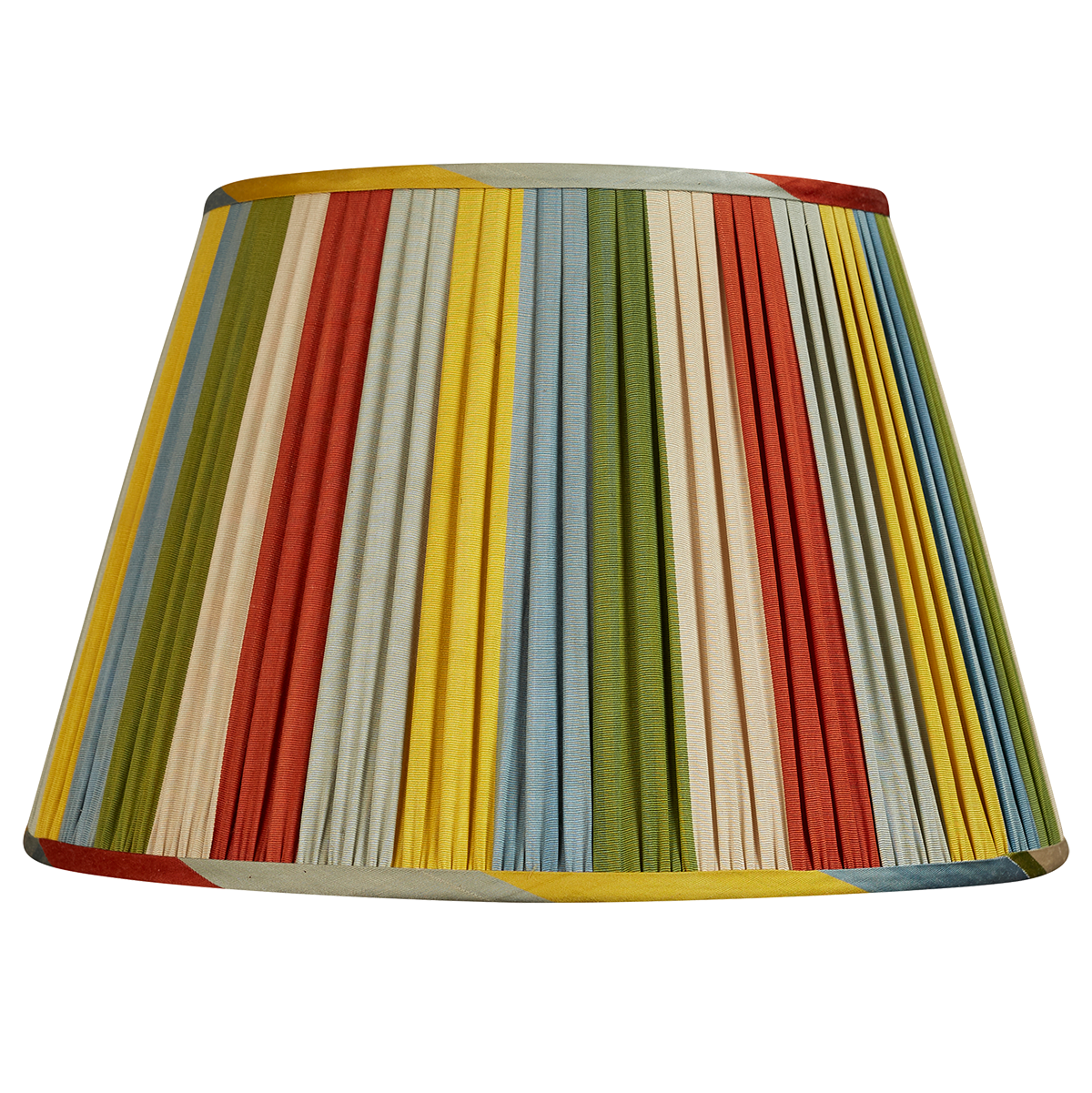 18 Inch Harlequin stripe silk and cotton ikat lampshade