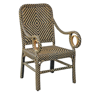 Dayak Rattan Armchair - Honey & Black