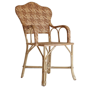 Pied-de-poule Rattan Chair