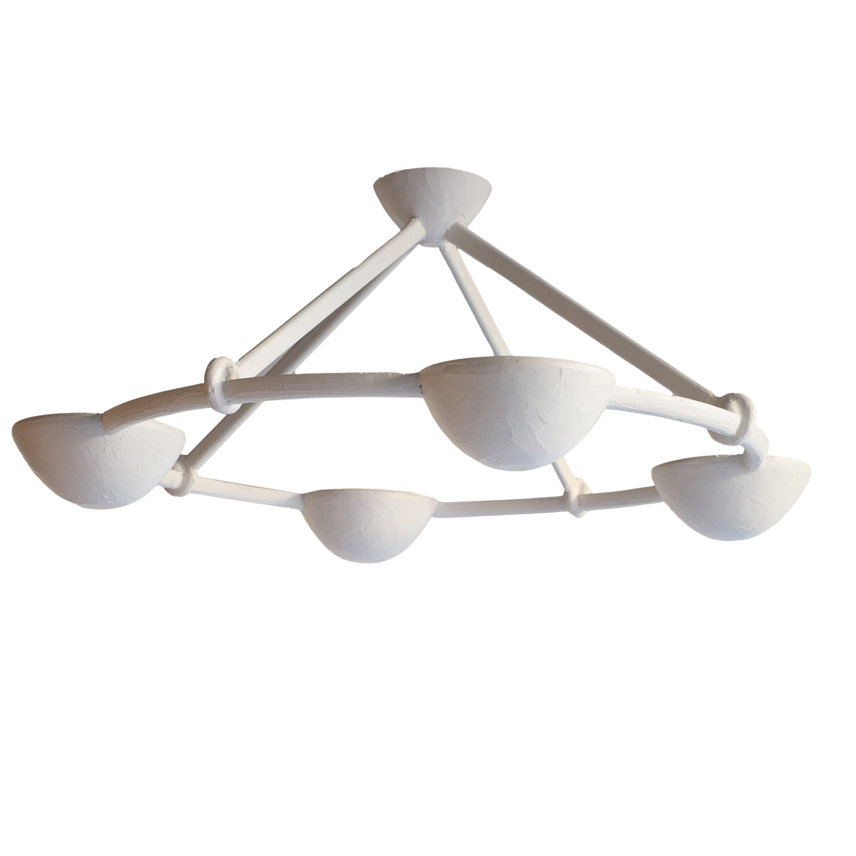 Elena Flush Mount - White Plaster