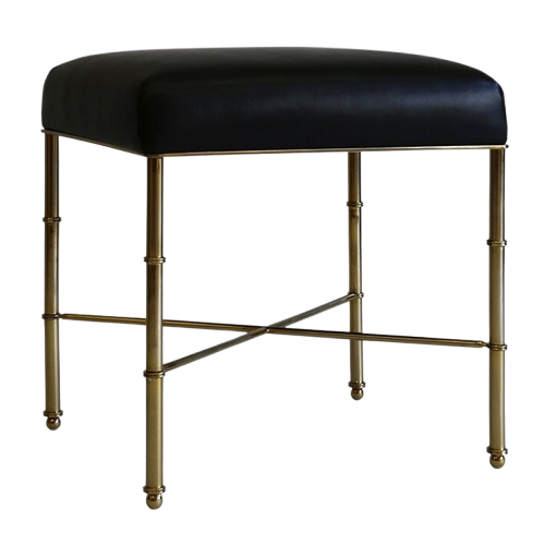 Adnet Stool – Black Leather